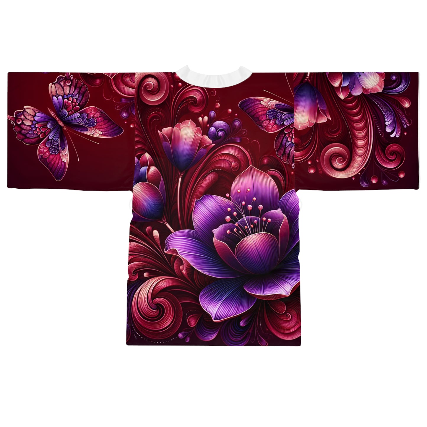 Long Sleeve Kimono Robe (AOP)